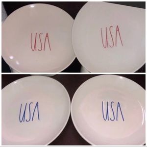 Rae Dunn USA Plates Set
